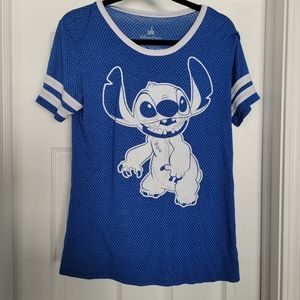 Disney Stitch blue and white jersey size L